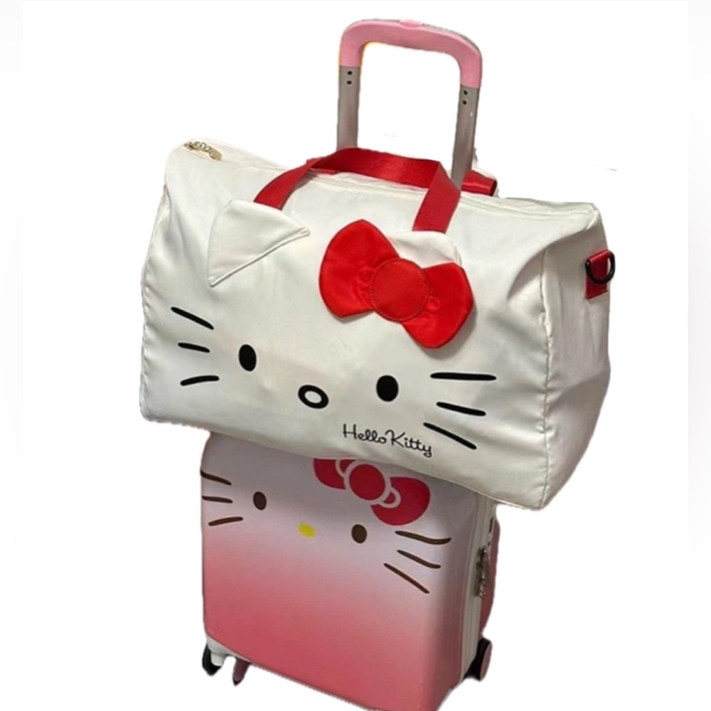 NWOT Hello Kitty White and Red Duffle Travel Bag